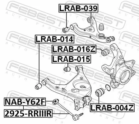 FEBEST Mounting, control/trailing arm (LRAB-015)