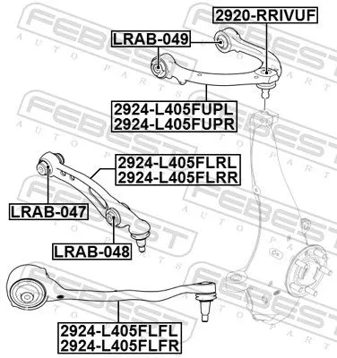 FEBEST Mounting, control/trailing arm (LRAB-047)