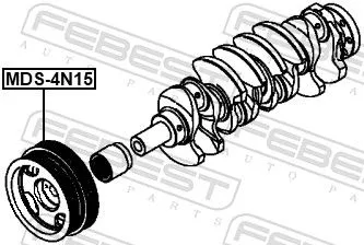 FEBEST Belt Pulley, crankshaft (MDS-4N15)
