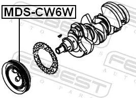 FEBEST Belt Pulley, crankshaft (MDS-CW6W)
