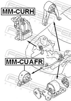 FEBEST Mounting, engine (MM-CURH)