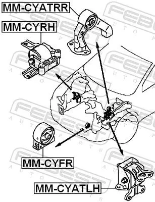 FEBEST Mounting, engine (MM-CYRH)
