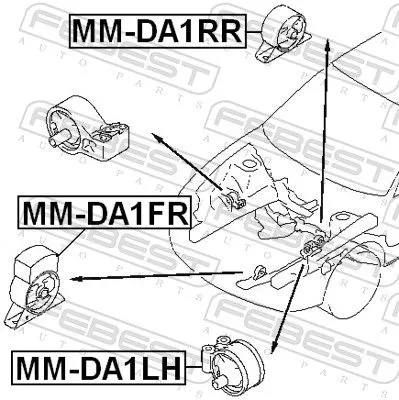 FEBEST Mounting, engine (MM-DA1LH)