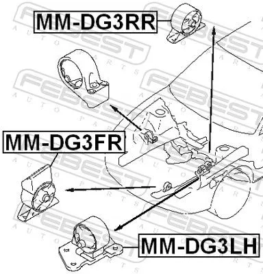 FEBEST Mounting, engine (MM-DG3LH)