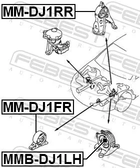 FEBEST Mounting, engine (MM-DJ1FR)