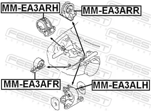 FEBEST Mounting, engine (MM-EA3AFR)