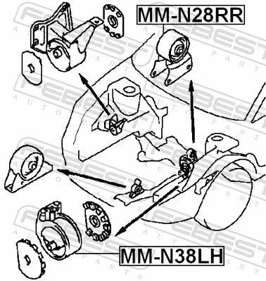 FEBEST Mounting, engine (MM-N38LH)