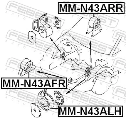 FEBEST Mounting, engine (MM-N43ARR)
