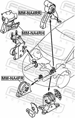 FEBEST Mounting, engine (MM-NA4RR)