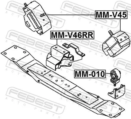 FEBEST Mounting, engine (MM-V46RR)