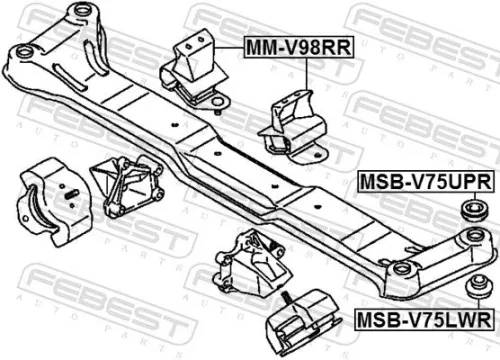 FEBEST Mounting, engine (MM-V98RR)