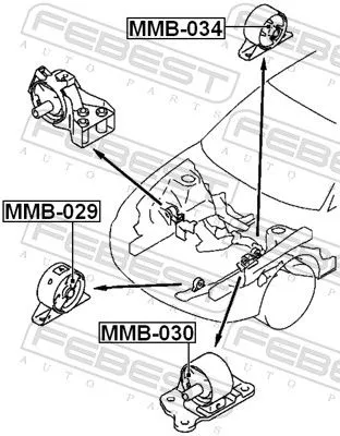 FEBEST Mounting, engine (MMB-034)
