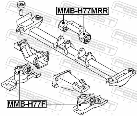 FEBEST Mounting, engine (MMB-H77F)