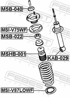 FEBEST Spacer Bush, shock absorber (MSB-022)