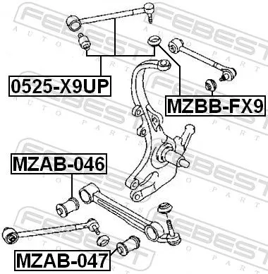 FEBEST Mounting, control/trailing arm (MZAB-046)