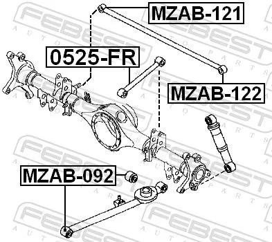 FEBEST Mounting, control/trailing arm (MZAB-122)