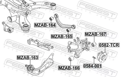 FEBEST Mounting, control/trailing arm (MZAB-164)
