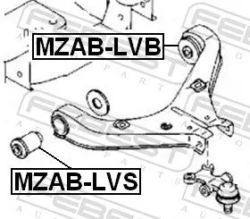 FEBEST Mounting, control/trailing arm (MZAB-LVB)