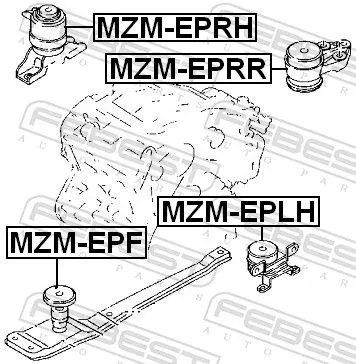 FEBEST Mounting, engine (MZM-EPLH)