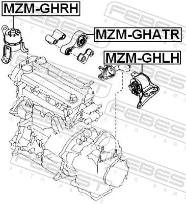 FEBEST Mounting, engine (MZM-GHATR)