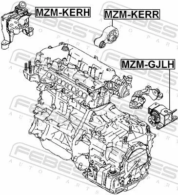 FEBEST Mounting, engine (MZM-KERH)