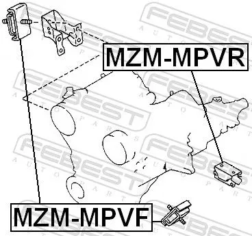 FEBEST Mounting, engine (MZM-MPVF)