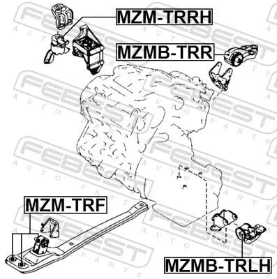 FEBEST Mounting, engine (MZMB-TRR)