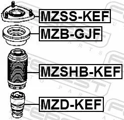 FEBEST Protective Cap/Bellow, shock absorber (MZSHB-KEF)