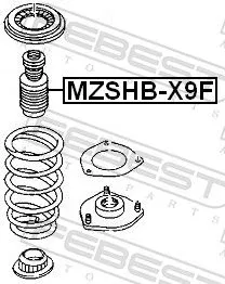 FEBEST Protective Cap/Bellow, shock absorber (MZSHB-X9F)