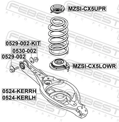 FEBEST Spring Seat (MZSI-CX5UPR)