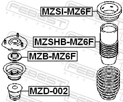 FEBEST Spring Seat (MZSI-MZ6F)