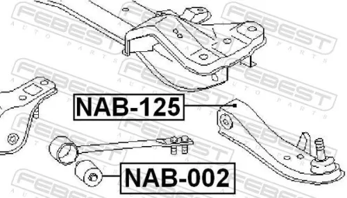 FEBEST Mounting, control/trailing arm (NAB-002)