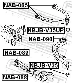 FEBEST Mounting, control/trailing arm (NAB-088)