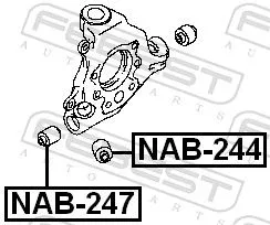 FEBEST Mounting, control/trailing arm (NAB-247)