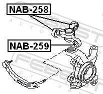 FEBEST Mounting, control/trailing arm (NAB-259)
