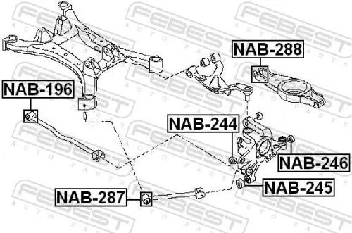 FEBEST Mounting, control/trailing arm (NAB-287)