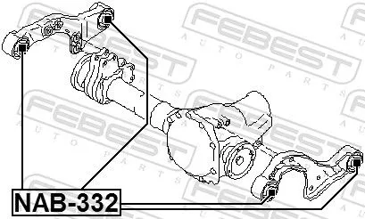 FEBEST Mounting, differential (NAB-332)