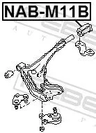 FEBEST Mounting, control/trailing arm (NAB-M11B)
