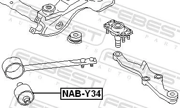FEBEST Mounting, control/trailing arm (NAB-Y34)