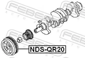 FEBEST Belt Pulley, crankshaft (NDS-QR20)
