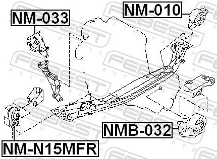 FEBEST Mounting, engine (NM-010)