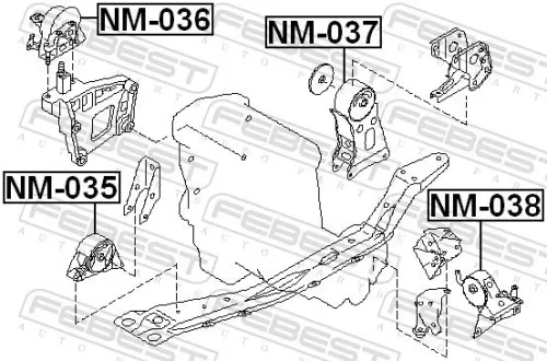 FEBEST Mounting, engine (NM-035)