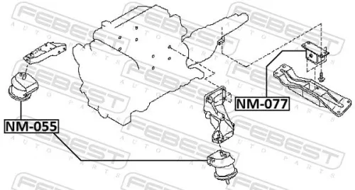 FEBEST Mounting, engine (NM-055)