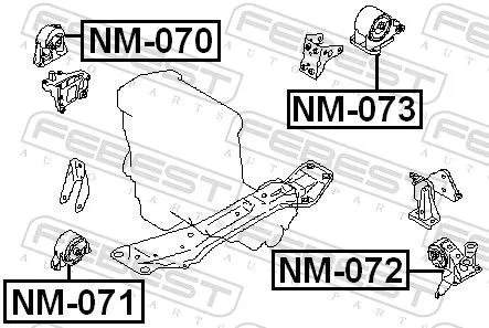 FEBEST Mounting, engine (NM-070)