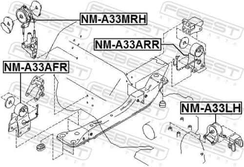 FEBEST Mounting, engine (NM-A33ARR)