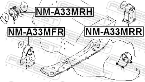 FEBEST Mounting, engine (NM-A33MFR)