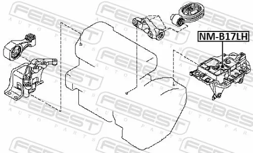 FEBEST Mounting, engine (NM-B17LH)