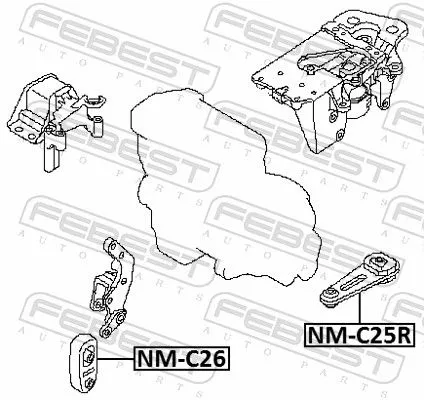FEBEST Mounting, engine (NM-C25R)