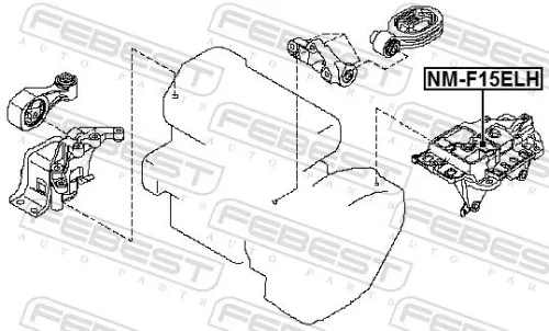 FEBEST Mounting, engine (NM-F15ELH)