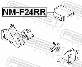 FEBEST Mounting, engine (NM-F24RR)